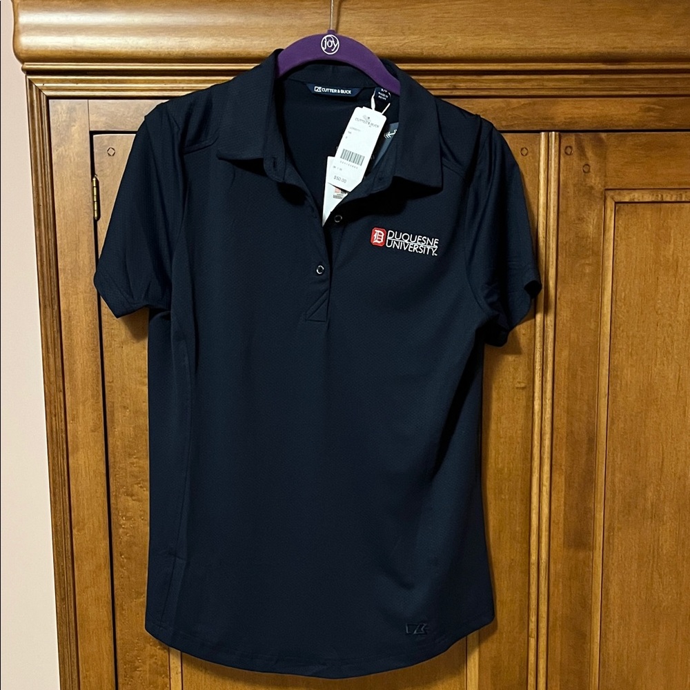 Duquesne University Navy Golf Shirt. NWT
